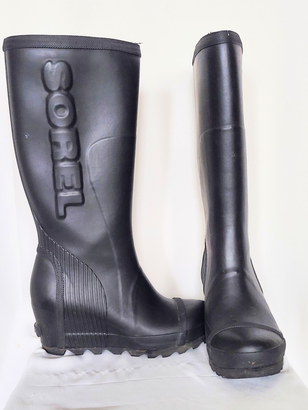 Sorel Joan of Arctic Tall Rain Boots Womens 9 Black NL2445 Waterproof